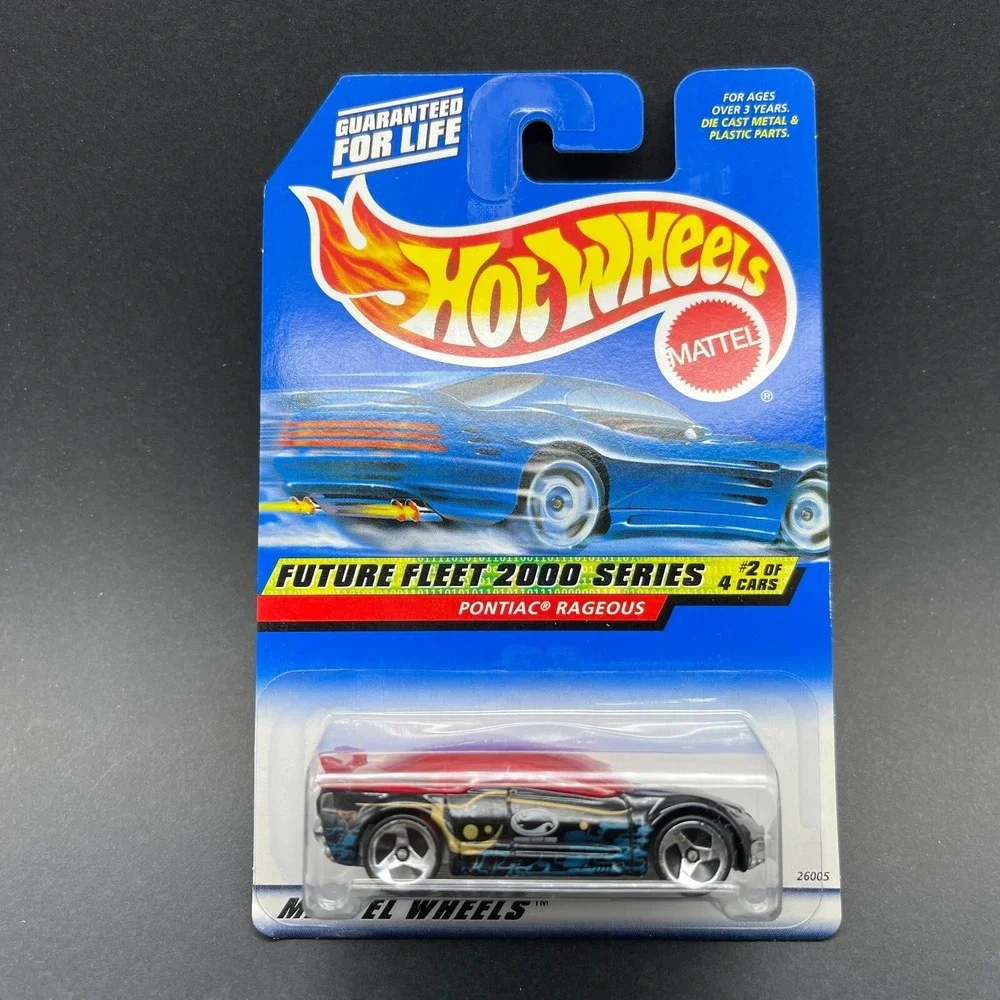 Hot Wheels Pontiac Rageous Car Vehicle Black Future Fleet 2000 Diecast 1/64 #002
